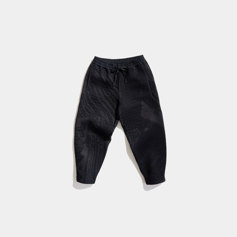  TAPERED CROPPED PANTS - GREY/BLACK