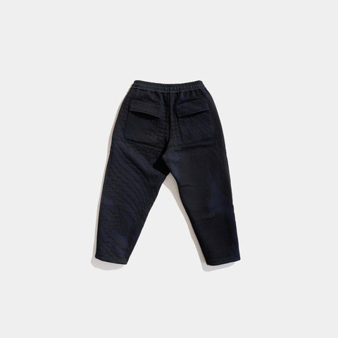  TAPERED CROPPED PANTS - BLUE/BLACK