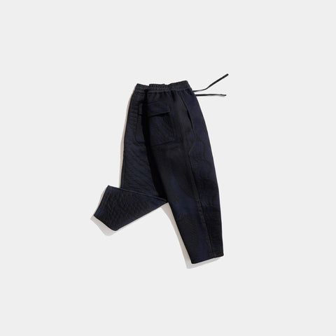  TAPERED CROPPED PANTS - BLUE/BLACK