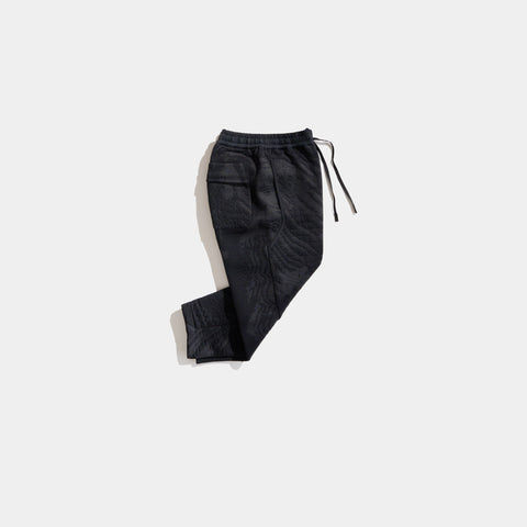  TAPERED CROPPED PANTS - GREY/BLACK